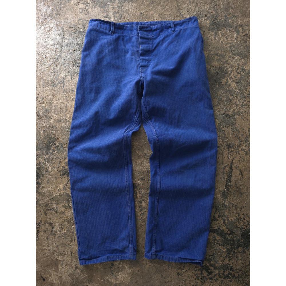 Vintage 1960s Blue Work Pants 34x27 German HBT Cotton